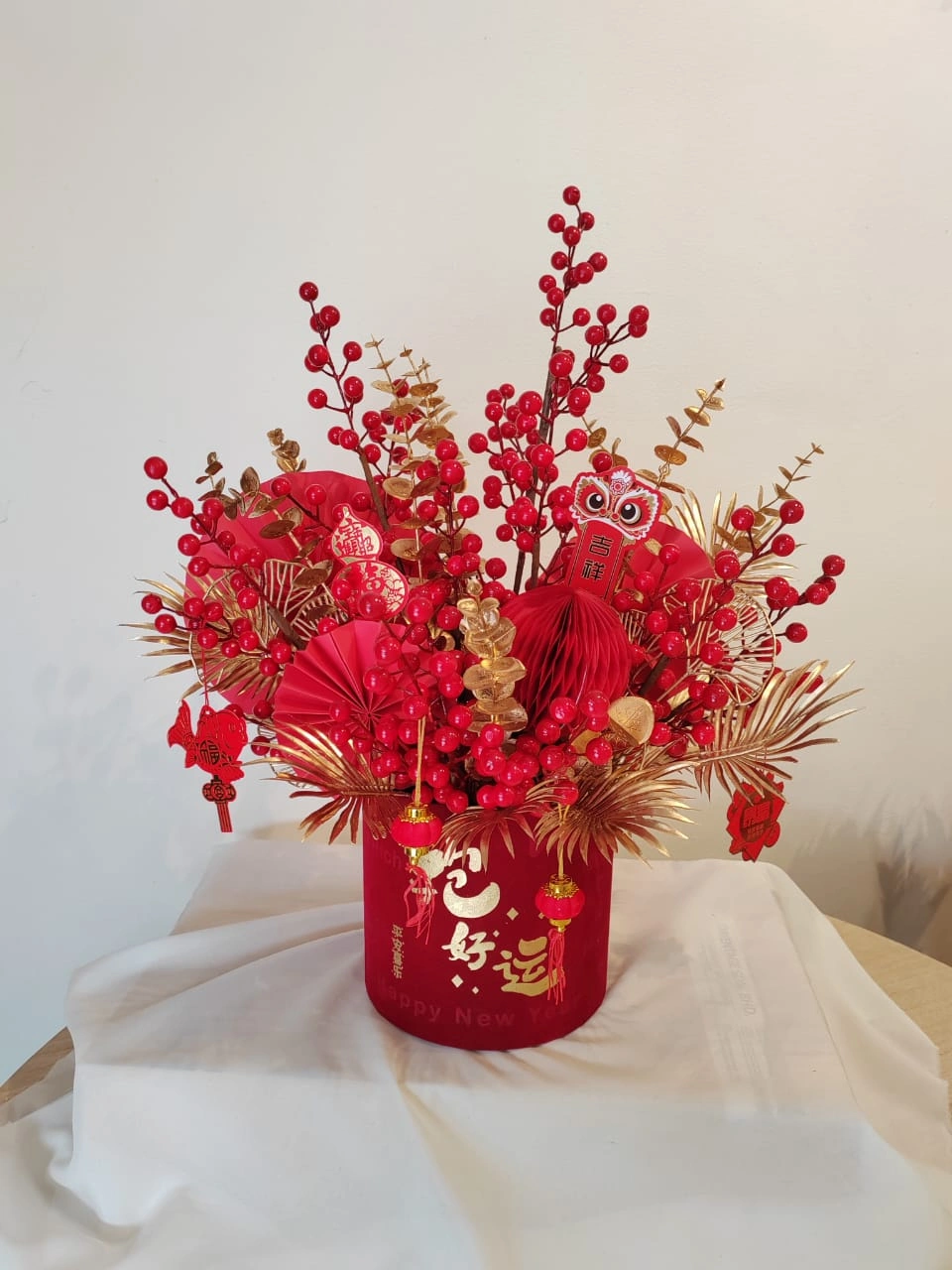 CNY Ilex Branches Potted Plant